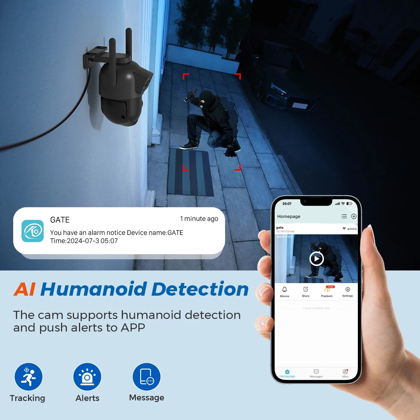 Xiaomi 10MP PTZ IP Camera 8MP 5K Outdoor Dual Lens Dual Screen 5G WIFI Cam. Clear View Surveillance